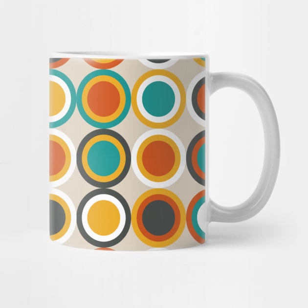 1970s Funky Retro Circles Pattern by OrchardBerry